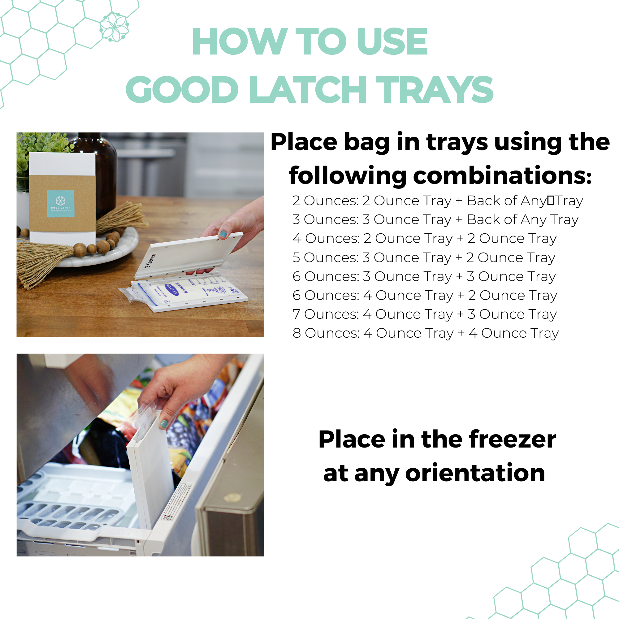 Magnetic Breastmilk Freeze Flat Trays