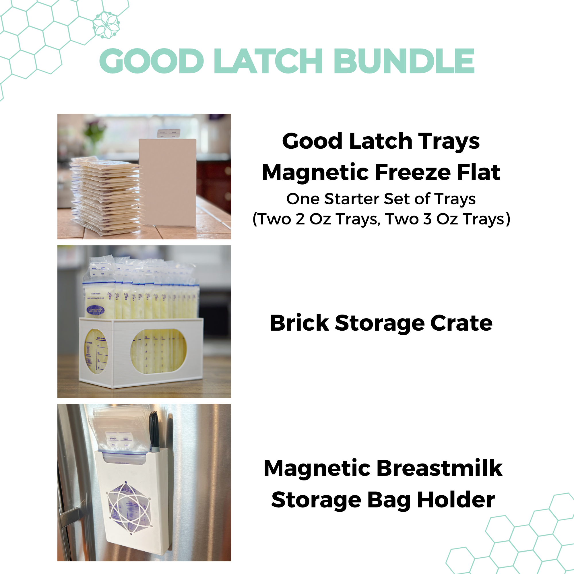 Magnetic Breastmilk Freeze Flat Trays